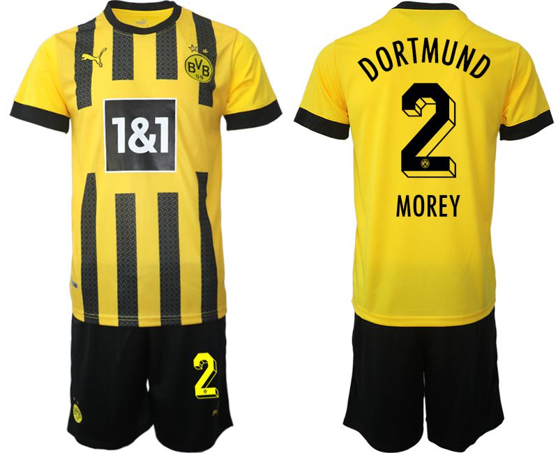 Cheap Men 2022-2023 Club Borussia Dortmund home yellow 2 Soccer Jersey